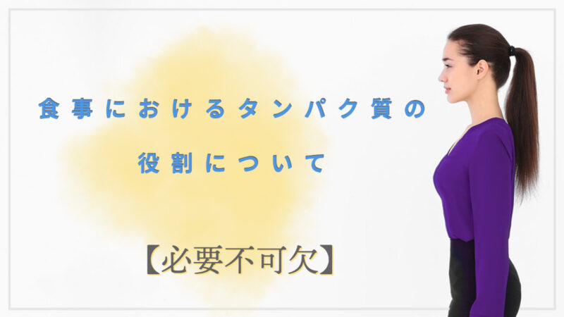 【食事におけるタンパク質の役割について】 